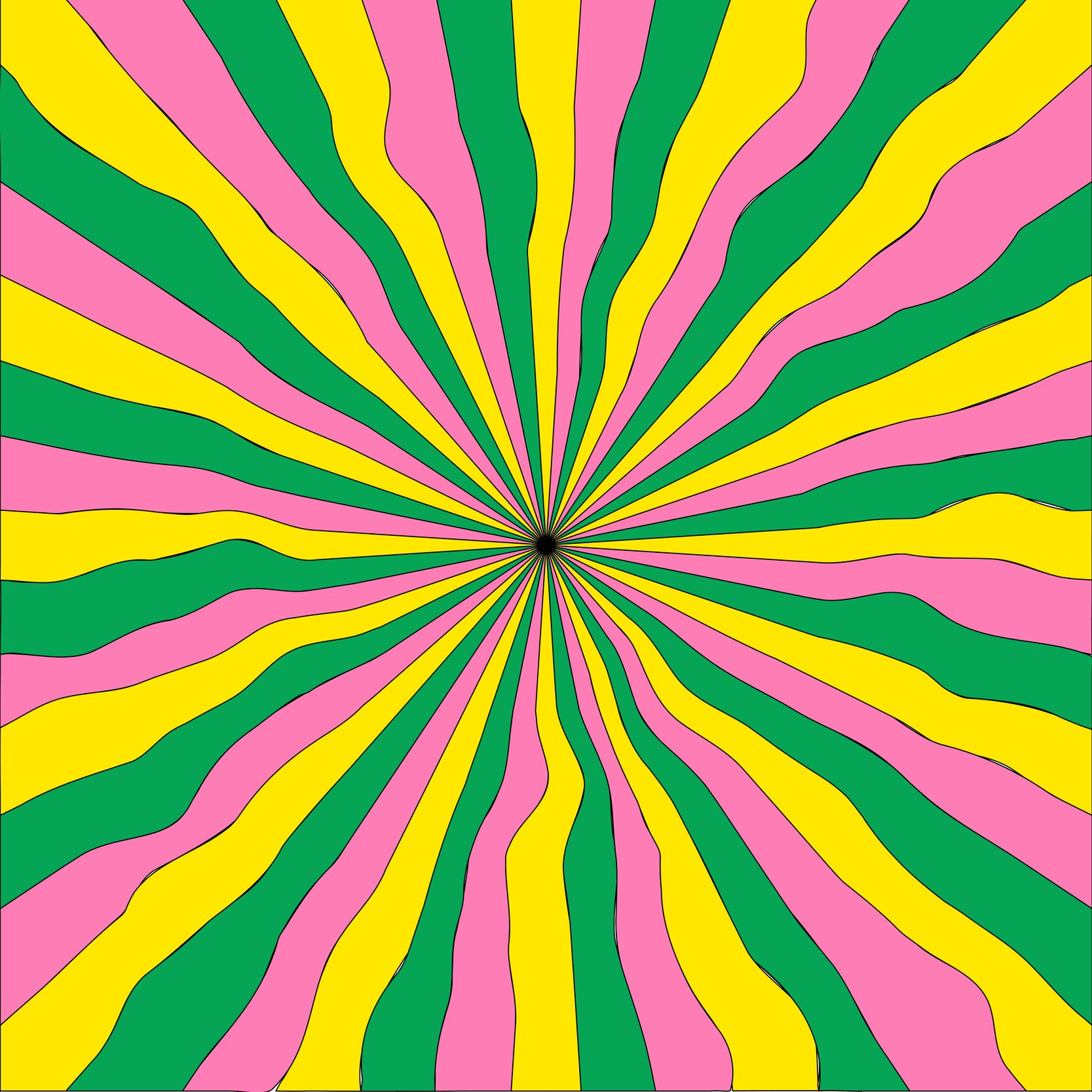 Retro Psychedelic Rays Background